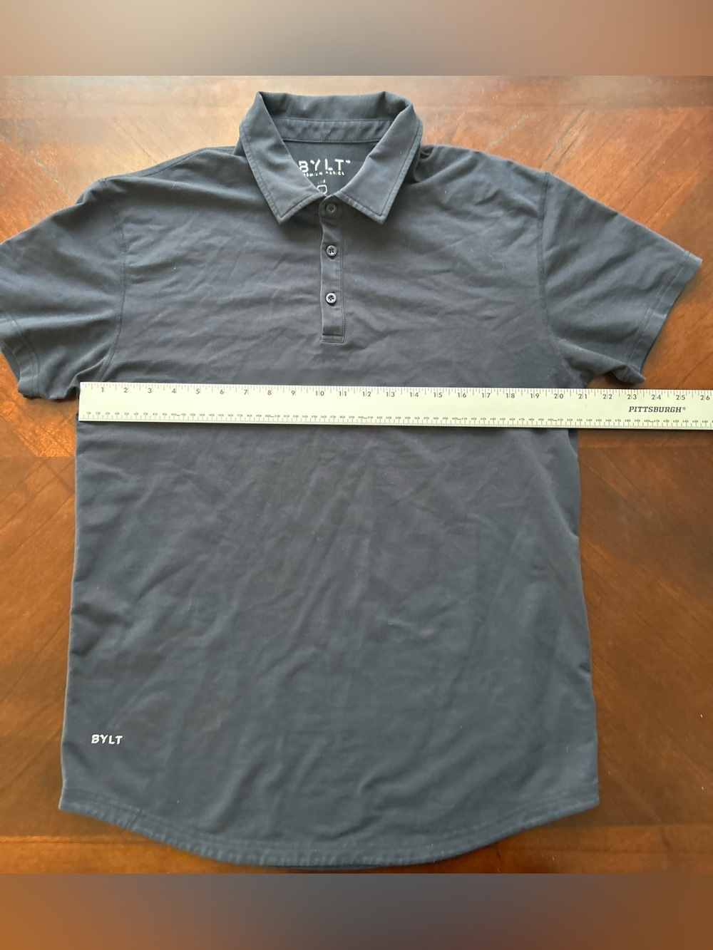 BYLT Basics Navy Short-Sleeve Polo size L - Picture 4 of 6